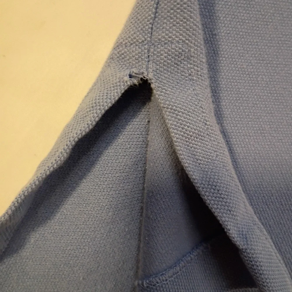 Vintage Polo‎ Ralph Lauren Polo Shirt Mens XL Blue Short Sleeve Orange Pony Golf